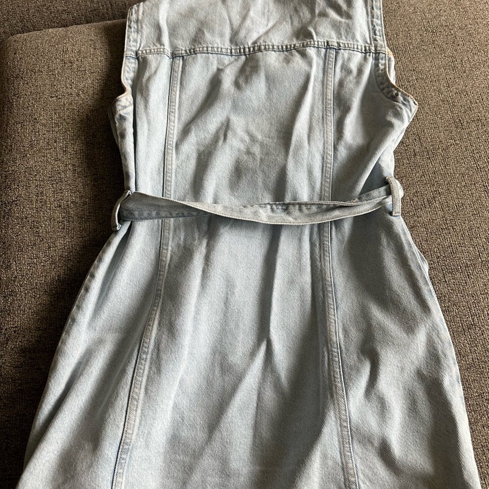 Zara light blue denim dress - Picture 5 of 7